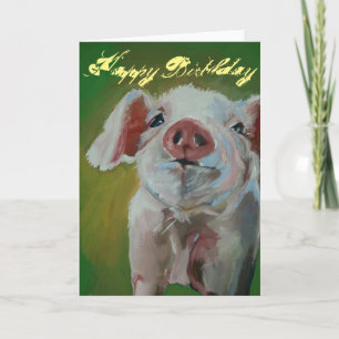 Little Pig Grattis på födelsedagen Kort