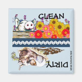 Little Piggy Dishwasher Magnet- Clean eller Dirty Magnet