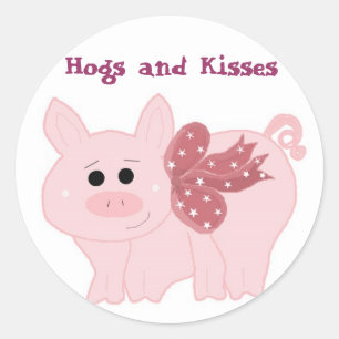 Little Piggy Hogs and Kisses Runt Klistermärke