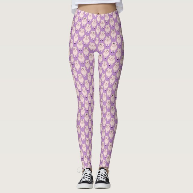 Little Piggy Leggings U Välj Background Färg (Framsida)