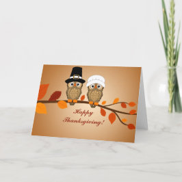 Little Pilgrim Uggla | Thanksgiving-kort Helgkort