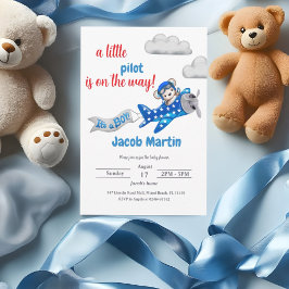 Little Pilot Baby Shower Inbjudningar