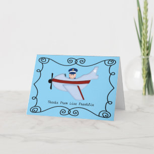 Little Pilot Baby Shower Tackkort