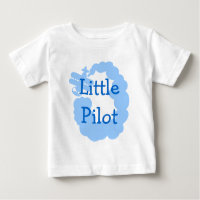 Little pilot baby t-shirt med flygande luftslam