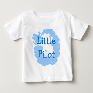 Little pilot baby t-shirt med flygande luftslam