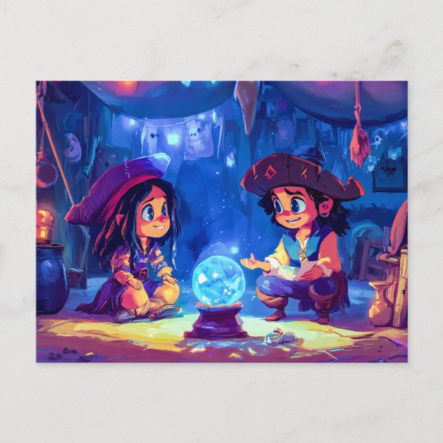 Little Pirat får en profetia från en Fortune Vykort (Framsida)