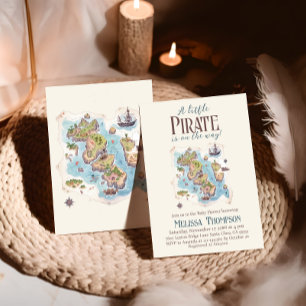 Little Pirat Nautical Det är Boy Baby Shower Inbjudningar