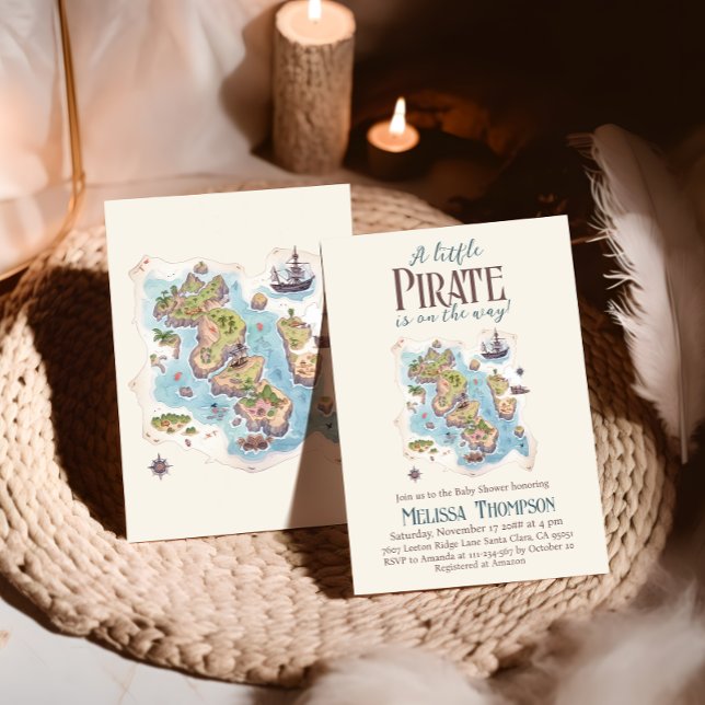 Little Pirat Nautical Det är Boy Baby Shower Inbjudningar (Skapare uppladdad)