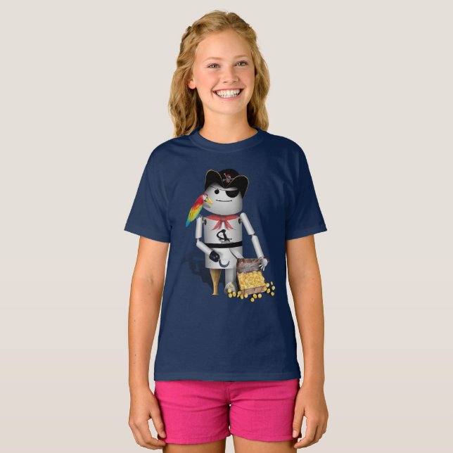 Little Pirat Robo-x9 T Shirt (Hel framsida)