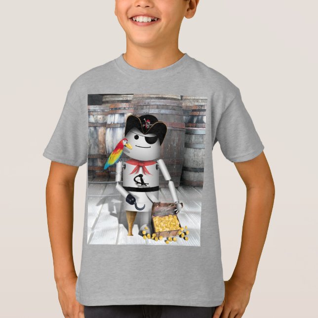 Little Pirat Robo-x9 T Shirt (Framsida)