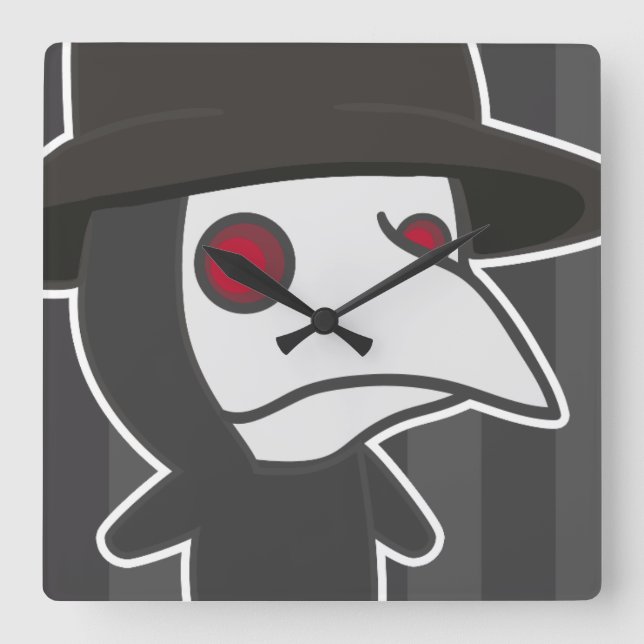 Little Plague Doktor Fyrkantig Klocka (Framsida)