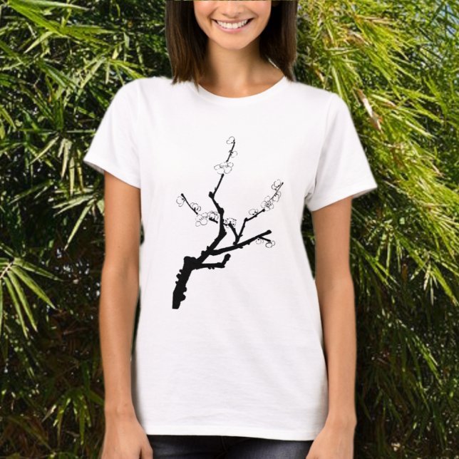 Little Plum Blommar Twig T Shirt (Skapare uppladdad)