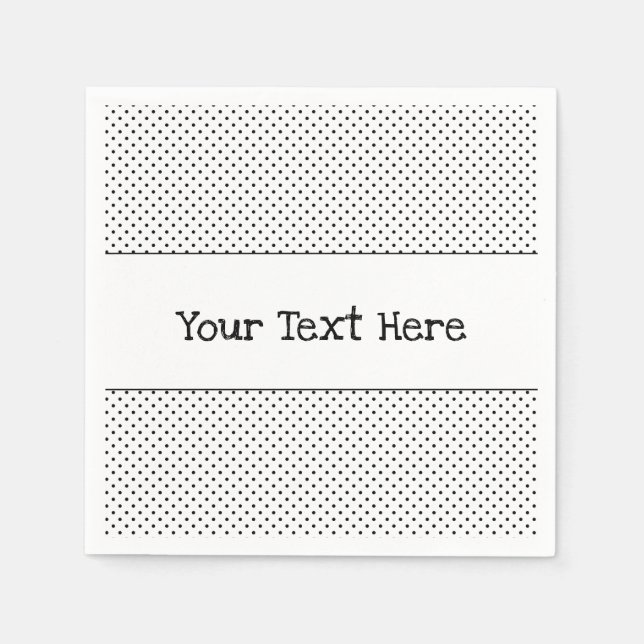 Little Polka dots Black and White Pappersservett (Framsidan)