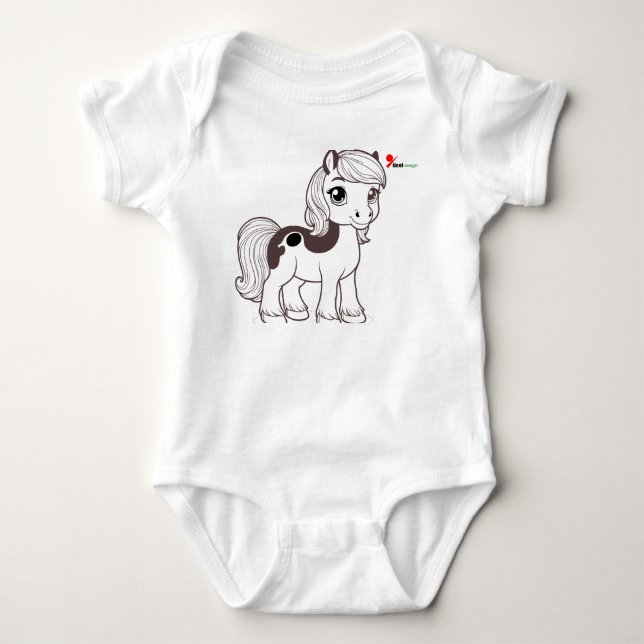 Little Pony Baby Bodykostym T Shirt (Framsida)