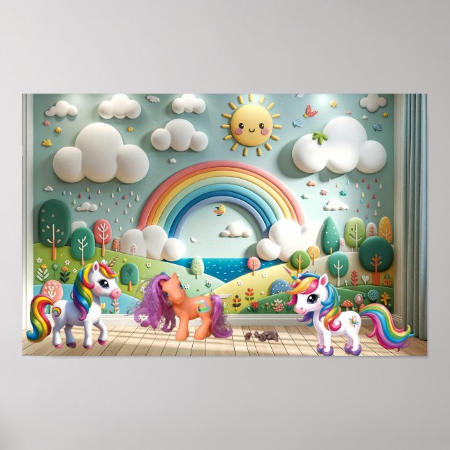 Little Pony och Unicorns Poster (Framsidan)
