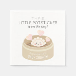 Little Poteck Baby Shower White Napkins Pappersservett
