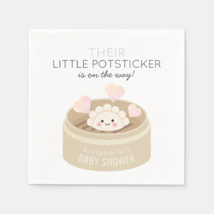 Little Poteck Baby Shower White Napkins Pappersservett