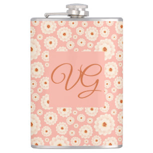 Little Powder Rosa Flowers Monogram Fickplunta