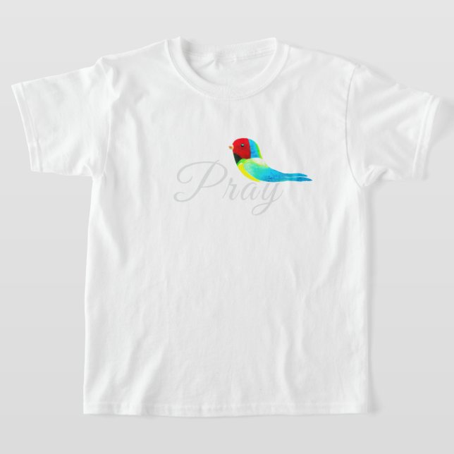 Little Prayer Bird  T Shirt (Laydown)
