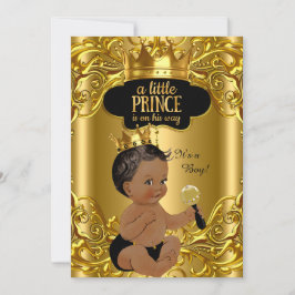 Little Prince är på väg Baby Shower Ethnic Inbjudningar