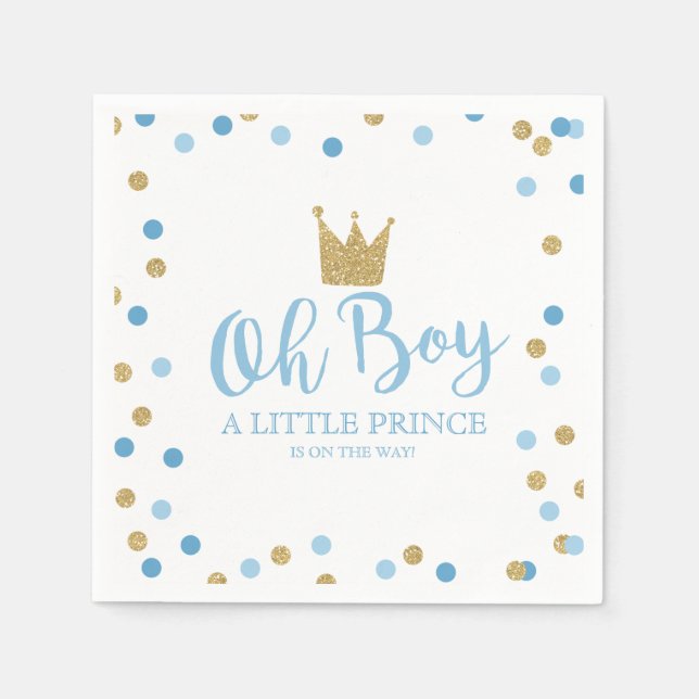 Little Prince Baby Shower Baby Shower Party Napkin Pappersservett (Framsidan)