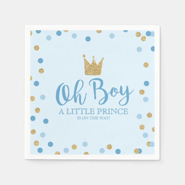 Little Prince Baby Shower Baby Shower Party Napkin Pappersservett (Framsidan)