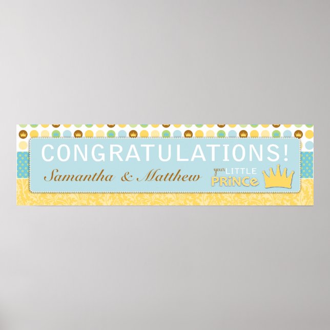 Little Prince Baby Shower Banner Poster (Framsidan)