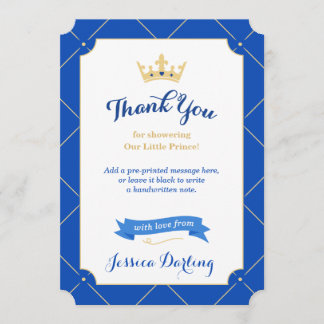 Little Prince Baby Shower Tack Cards | ROYAL Kort