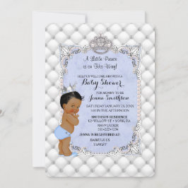Little Prince Blue Pearls Diamonds Pojke Inbjudningar
