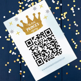 Little Prince Boy Baby Shower Registry Tilläggskort