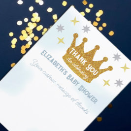 Little Prince Boy Baby Shower Tack Kort