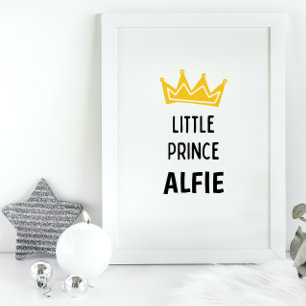 Little Prince Custom Name Nursery Poster