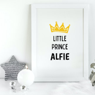 Little Prince Custom Name Nursery Poster