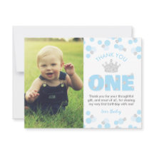 Little Prince First Birthday Light Blue Silver