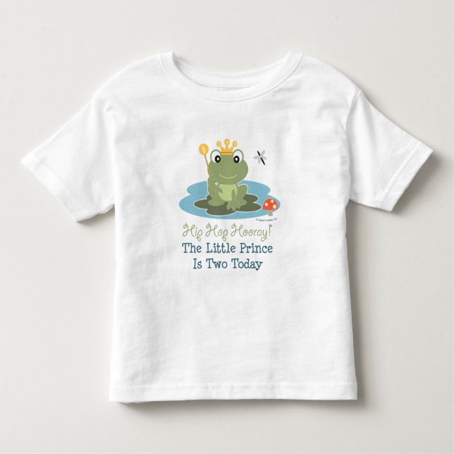 Little Prince Frog 2:a födelsedagen Tee Shirt (Framsida)