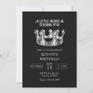 LITTLE PRINCE KRONA BIRTHDAY INBJUDNINGAR