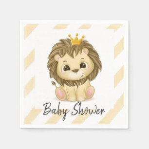 Little Prince Lejon Boy Baby Shower Pappersservett