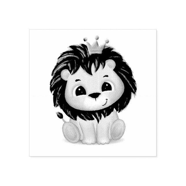 Little Prince Lejon Boy Baby Shower Stämpel (Tryck)