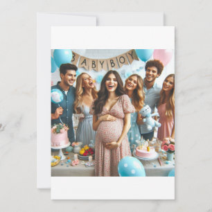 "Little Prince on Way: Baby Shower Firande Inbjudningar