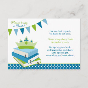 Little Prince Polka Dot Bunting Baby Shower Bok Inbjudningar