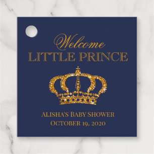 Little Prince Royal Krona Navy Blue Gåvor Etiketter