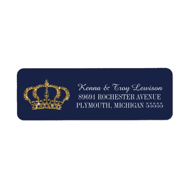 Little Prince Royal Krona Returadress Returadress Etikett (Framsidan)