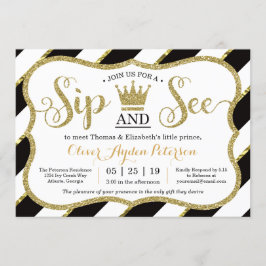 Little Prince Sip och See Baby Shower-inbjudan Inbjudningar