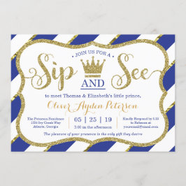 Little Prince Sip och See Baby Shower-inbjudan Inbjudningar