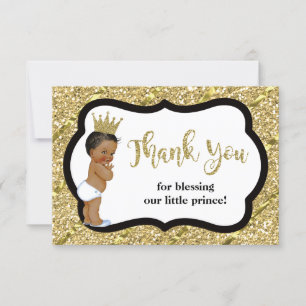 Little Prince, tack, ditt kort, Black, Faux Glitte Tack Kort