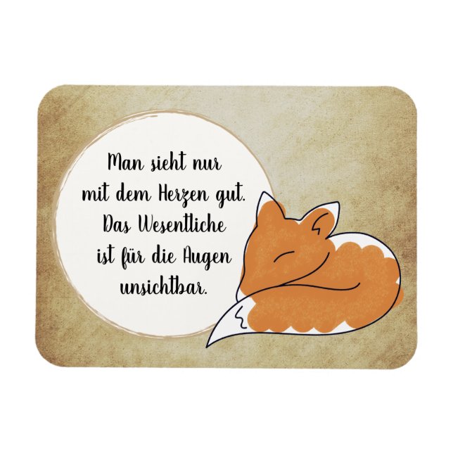 Little Prince Zitat Magnet (Horisontell)