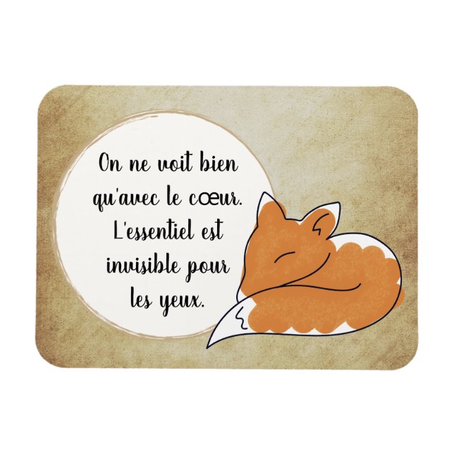 Little Prince Zitat Magnet (Horisontell)
