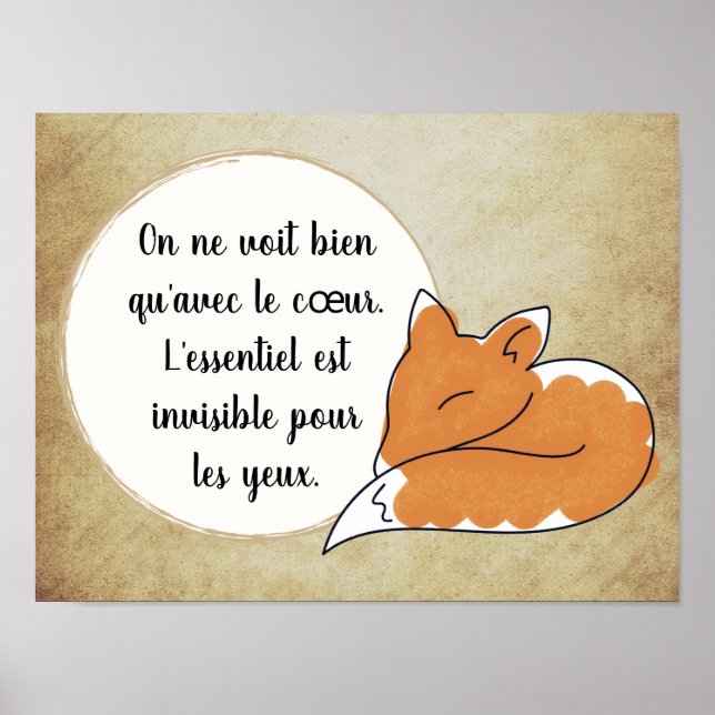 Little Prince Zitat Poster (Framsidan)