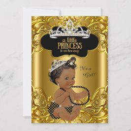 Little Princess är på väg till Baby Shower Ethnic Inbjudningar