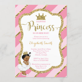 Little Princess Baby Shower Inbjudan, Faux Glitter Inbjudningar